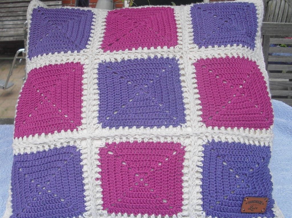 Nieuw granny square kussen, Ophalen, Nieuw, Vierkant