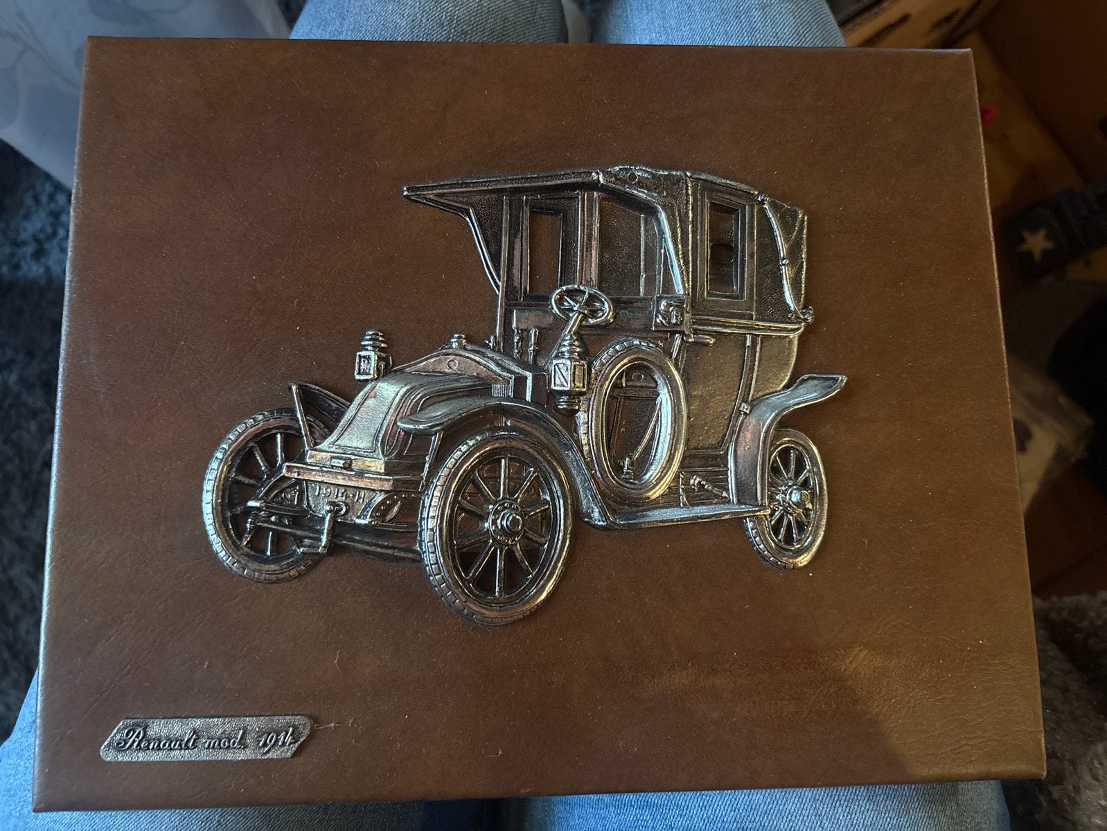 Vintage wanddecoratie met klassieke auto, Ophalen of Verzenden