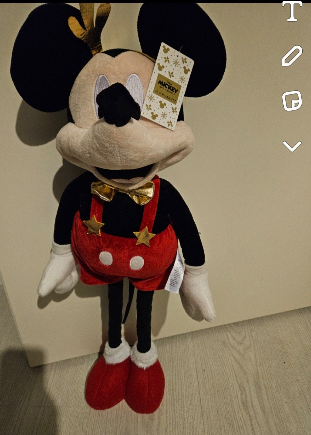 Disney Mickey Mouse knuffel - In hoogte verstelbaar, Ophalen of Verzenden, Zo goed als nieuw