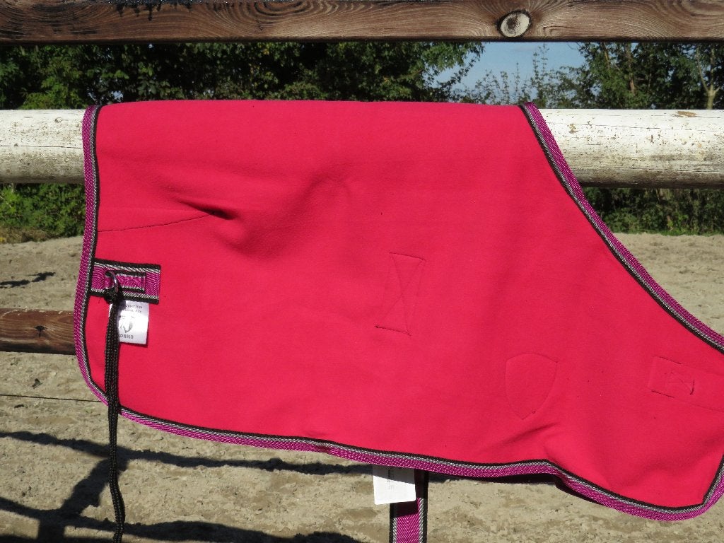 Zwart/roze Horka Fleecerug Sports maat 55/95, Shetlander/Mini, Overige merken, Zweetdeken, Nieuw