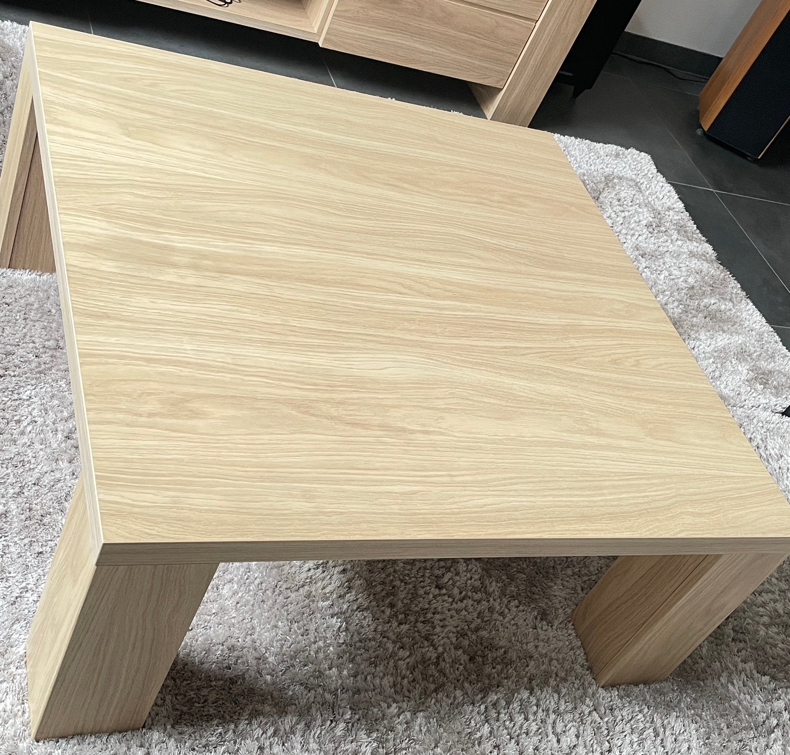 Moderne Salontafel | Licht Hout Design | Minimalistisch, Huis en Inrichting, Ophalen, 50 tot 100 cm, Vierkant, 50 tot 100 cm