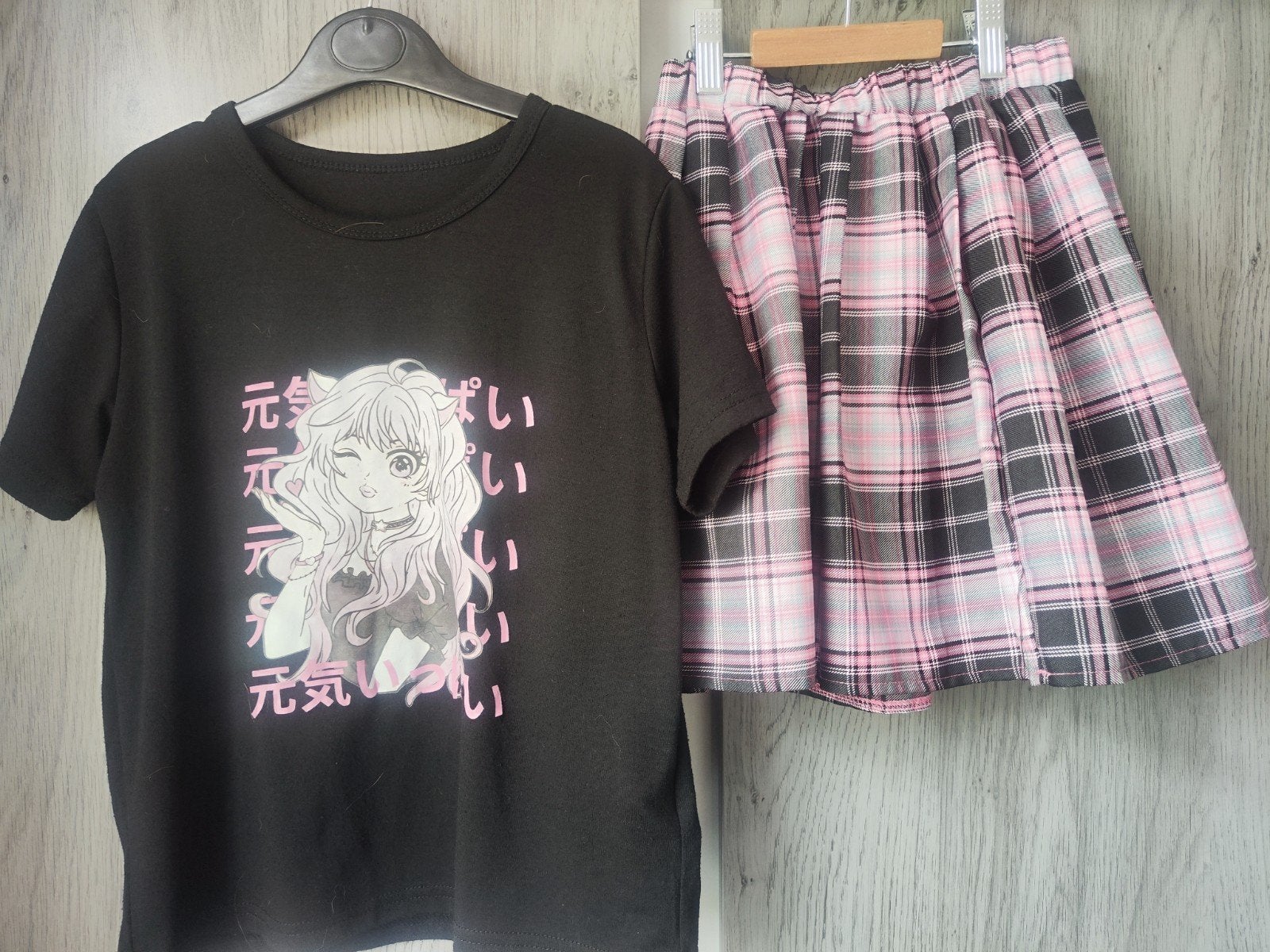 Leuke Polloi rok en bijpassend shirtje maat 130/140, Meisje, Shein, Ophalen of Verzenden, Zo goed als nieuw