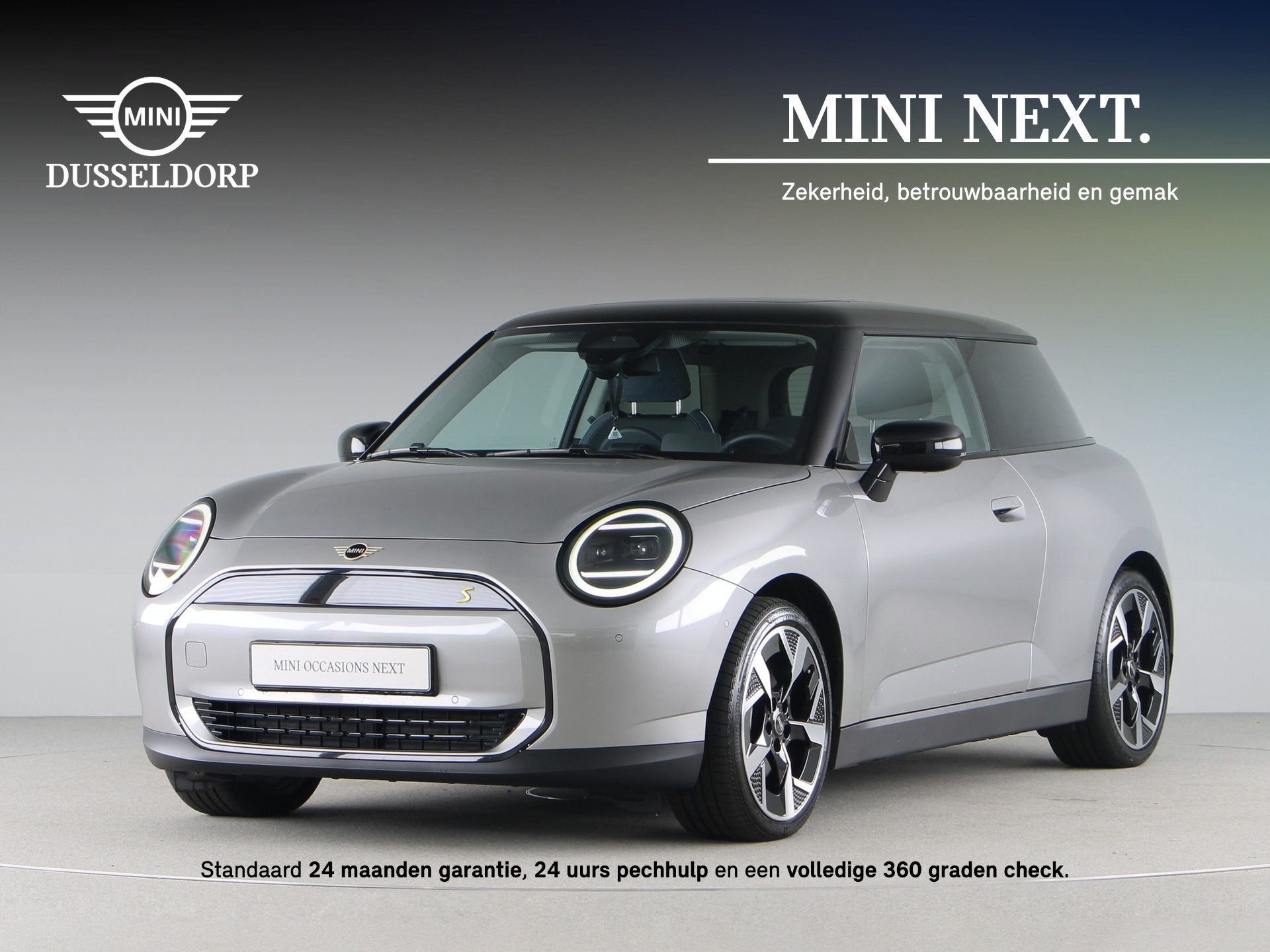 MINI Cooper SE Classic Pakket M Accu conditie 98% (bj 2024), Auto's, Dealer onderhouden, Gebruikt, Zwart, Met garantie (alle)