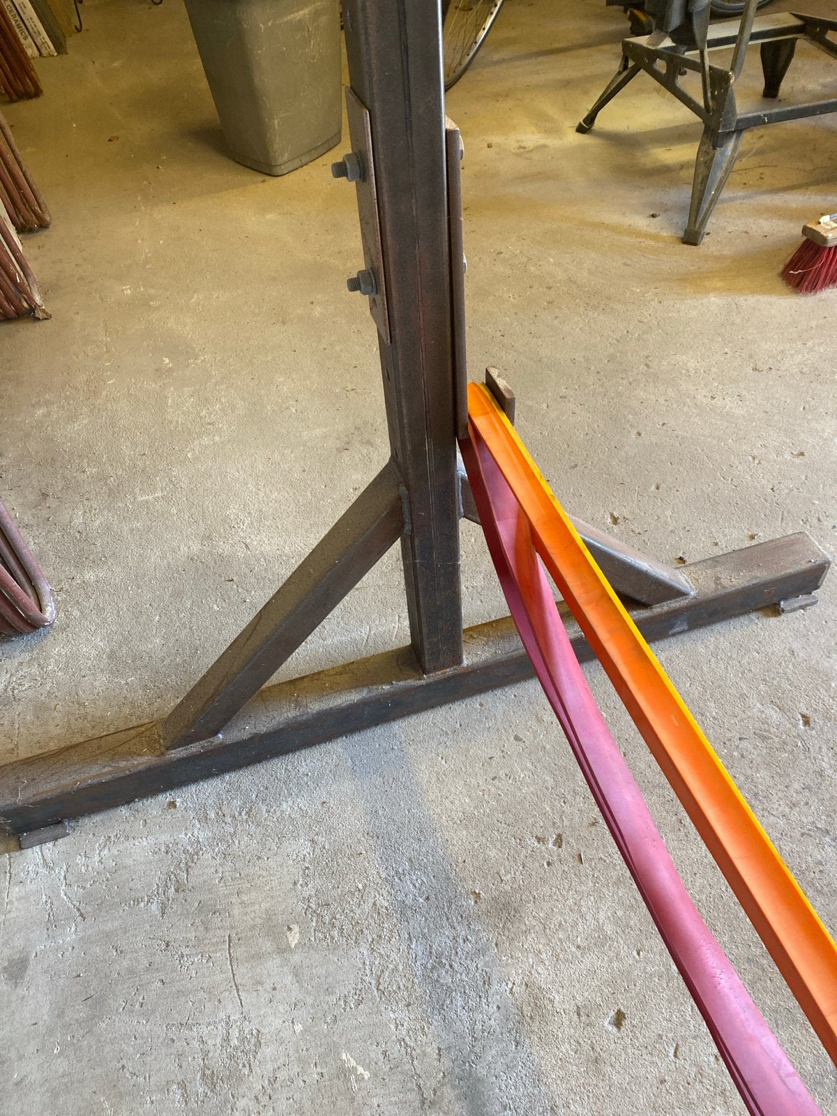 Stevig Squatrek / Power Rack met optrekstang, Sport en Fitness, Ophalen, Gebruikt, Armen, Overige typen
