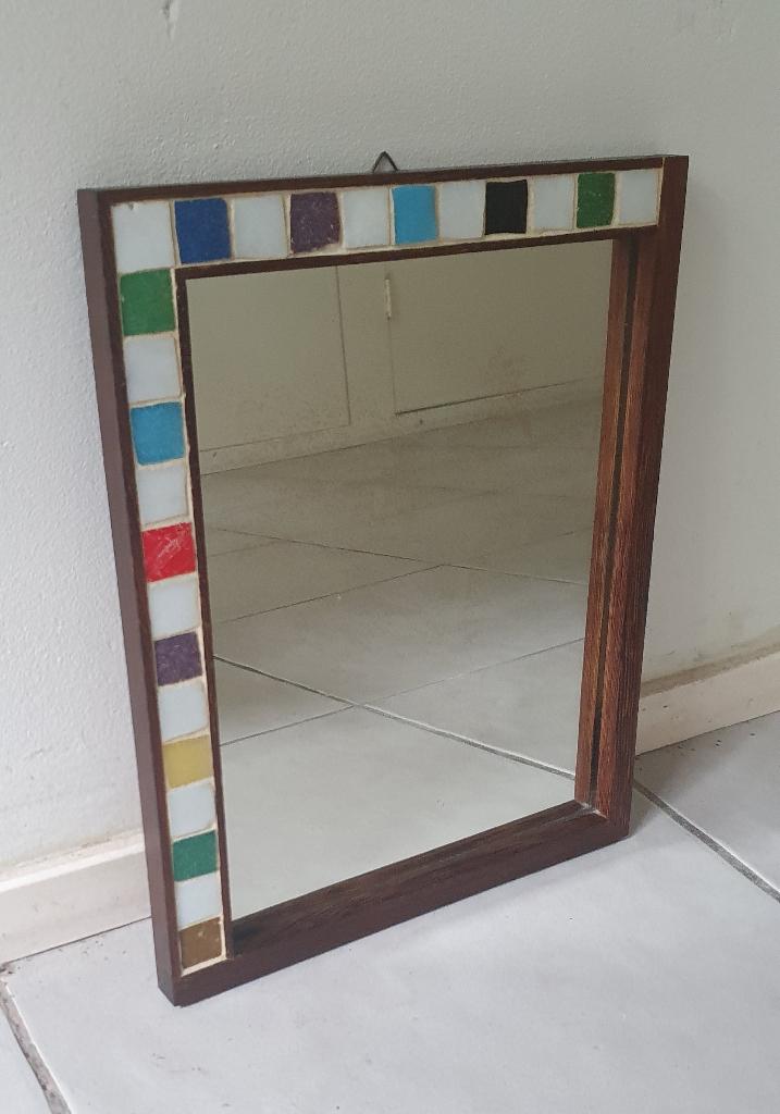 vintage spiegel wandspiegel, Minder dan 50 cm, Gebruikt, Ophalen of Verzenden, Minder dan 100 cm