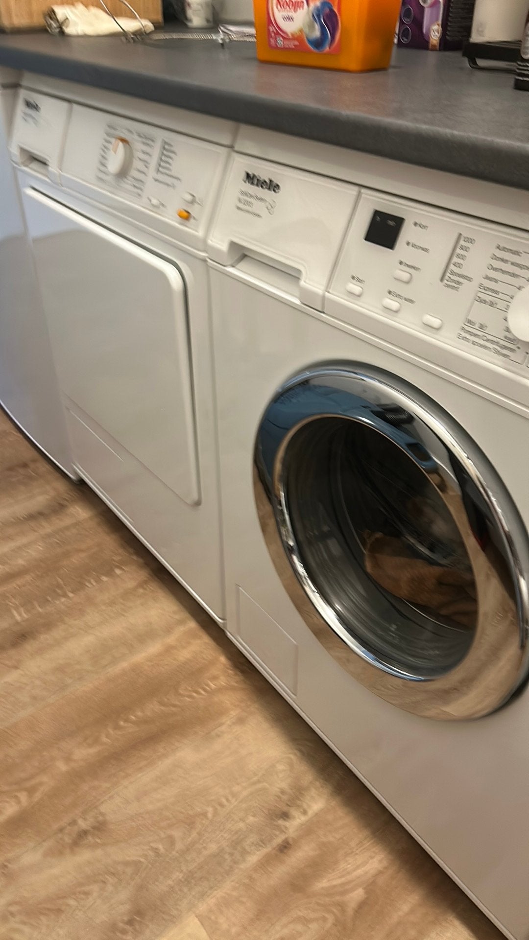 Miele wasmachine + droger, Witgoed en Apparatuur, Wasmachines, Ophalen, 1200 tot 1600 toeren, Gebruikt, 4 tot 6 kg