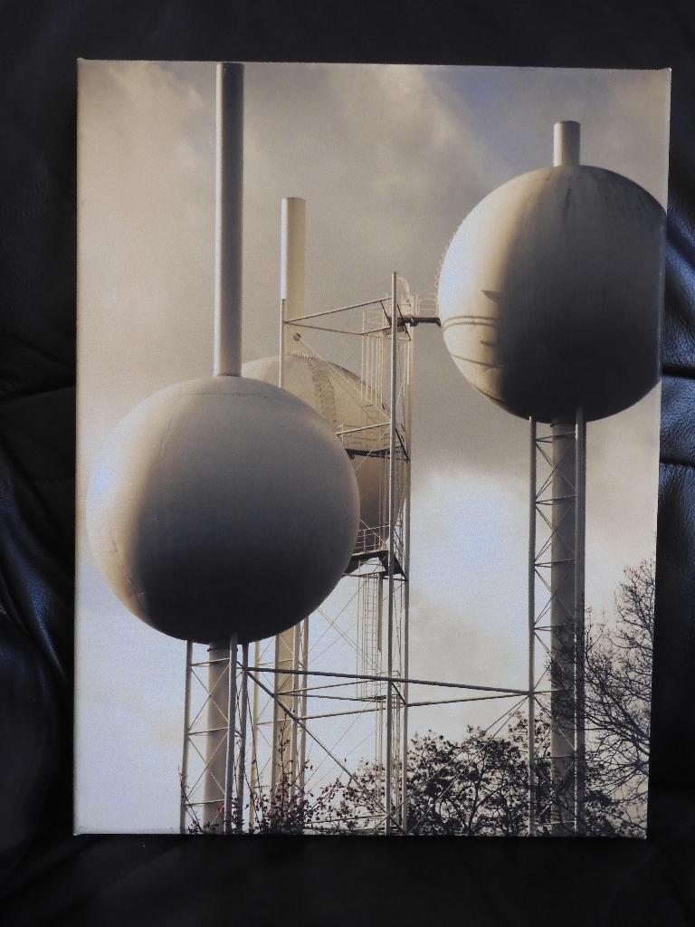 watertoren Waterbollen Quist Eindhoven Stratum op canvas, A4 of kleiner, Ophalen of Verzenden, Overige onderwerpen, Met lijst