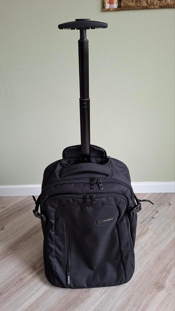 Samsonite trolley reis-rugzak zwart 55 cm, Ophalen, Zo goed als nieuw, Trolleytas