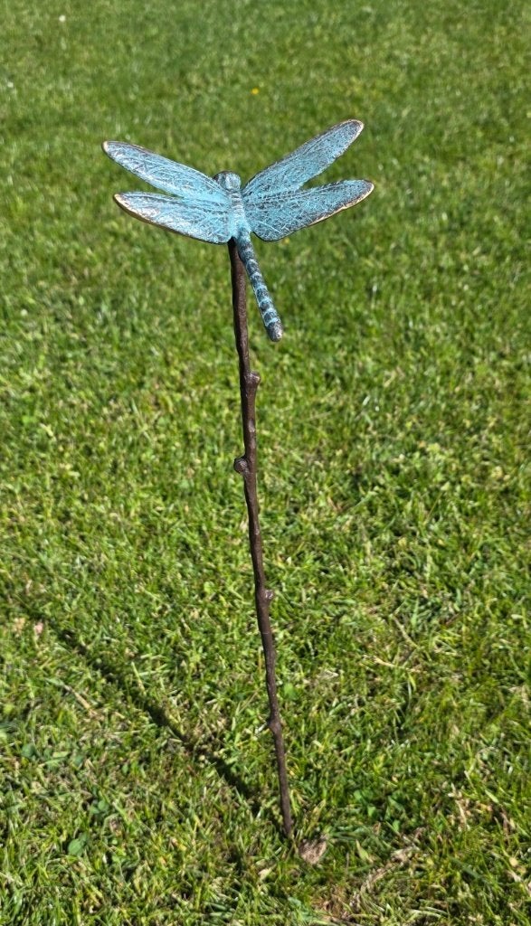LIBELLE / tuinprikker / brons, Tuin en Terras, Huis en tuin decoratie Marie, Nieuw, Info@huisentuindecoratiemarie.nl, Peize