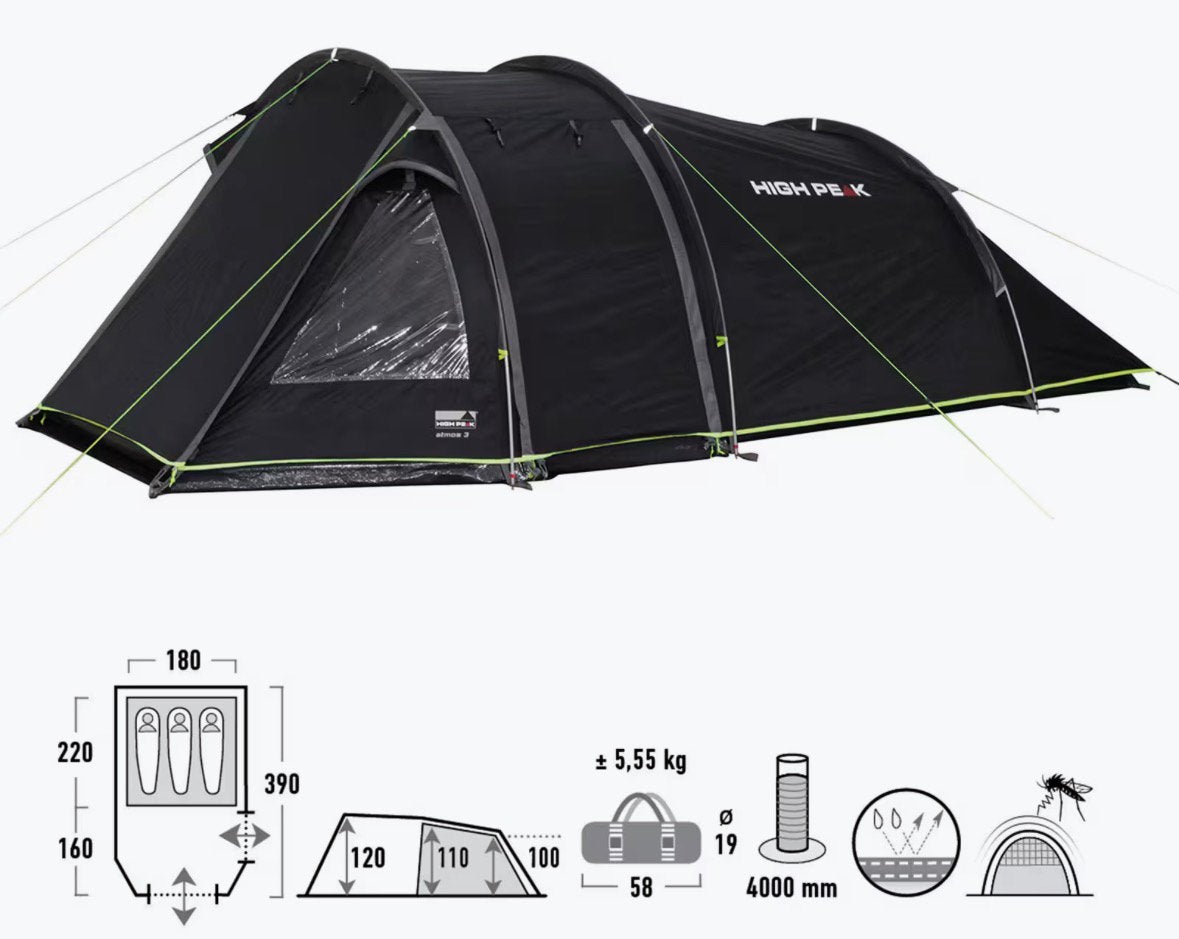 HIGH PEAK Atmos 3, Ophalen, Zo goed als nieuw