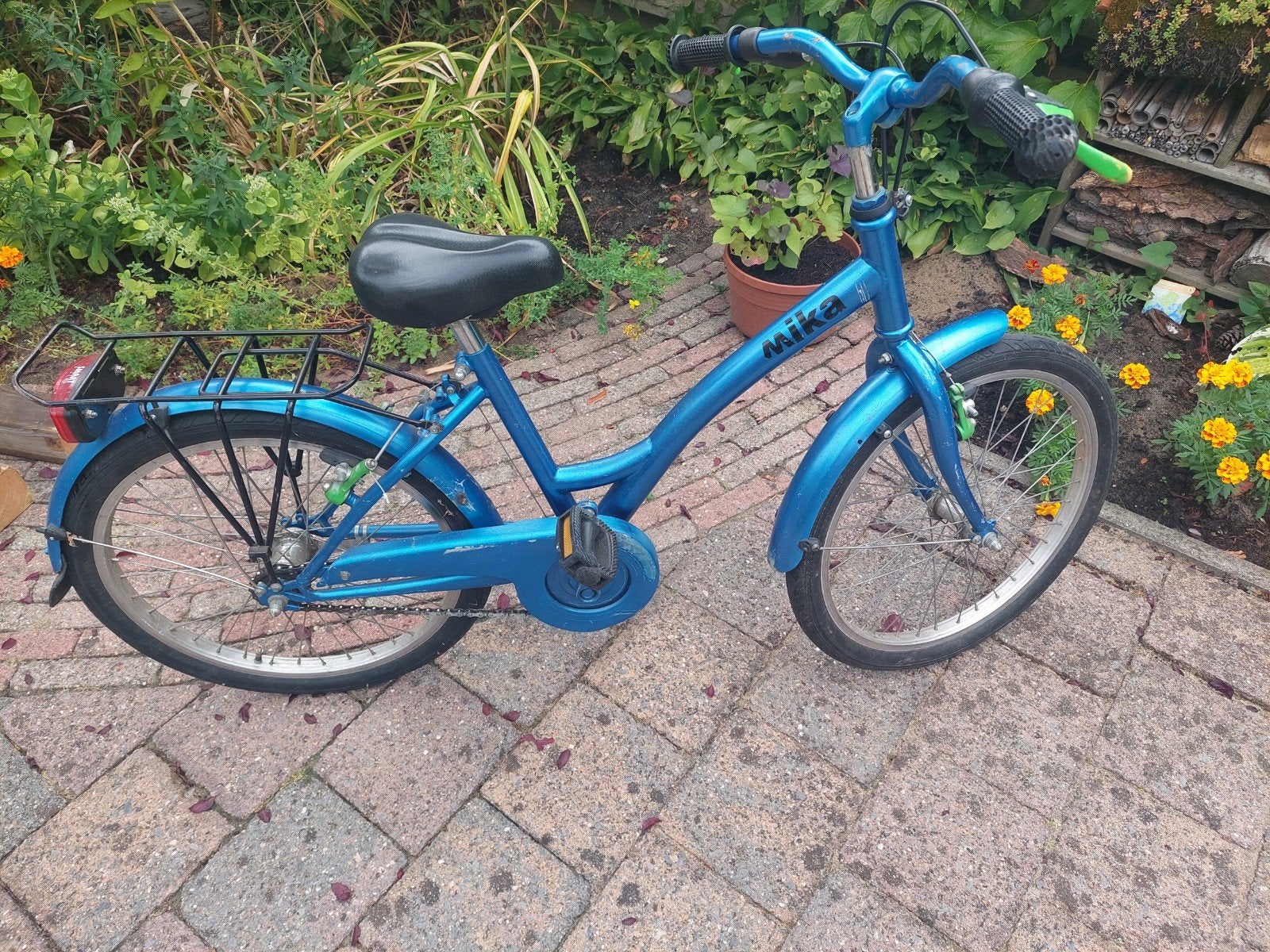 Leuke, blauwe fiets 22 inch, Ophalen, Gebruikt, Terugtraprem, 22 inch