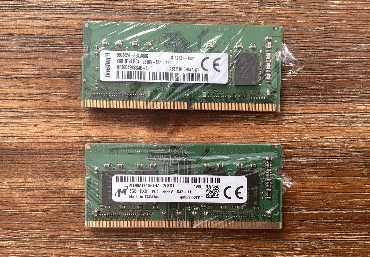 2x 8GB DDR4 RAM Geheugenmodules (2666MHz), Computers en Software, Server, DDR4, 8 GB, Nieuw