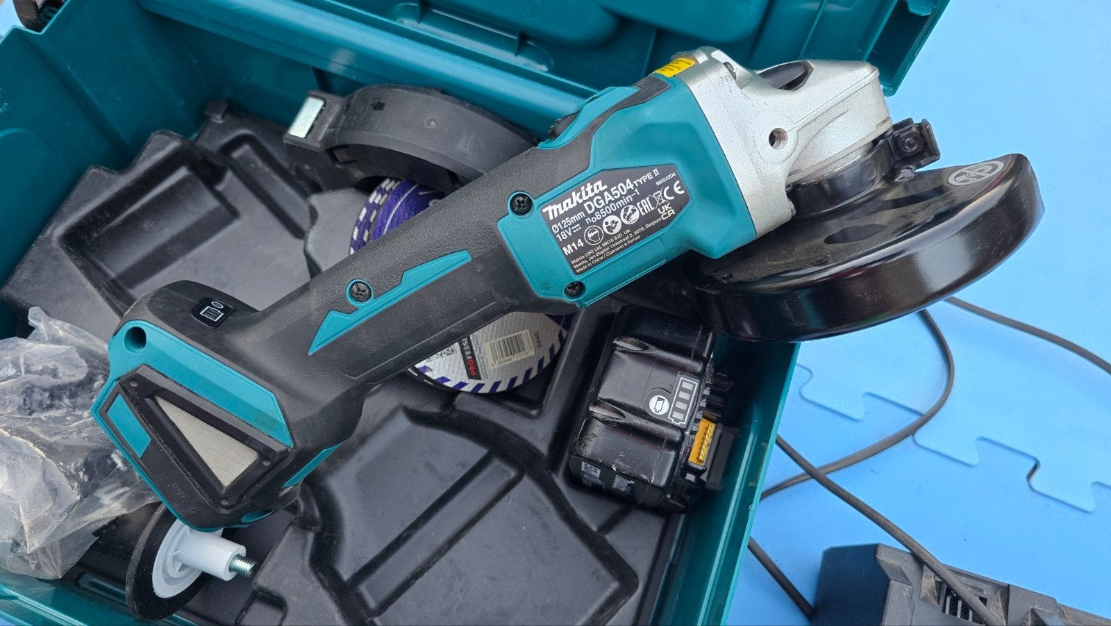 Makita DGA504 Accu Haakse Slijper 125mm met Koffer, Ophalen of Verzenden