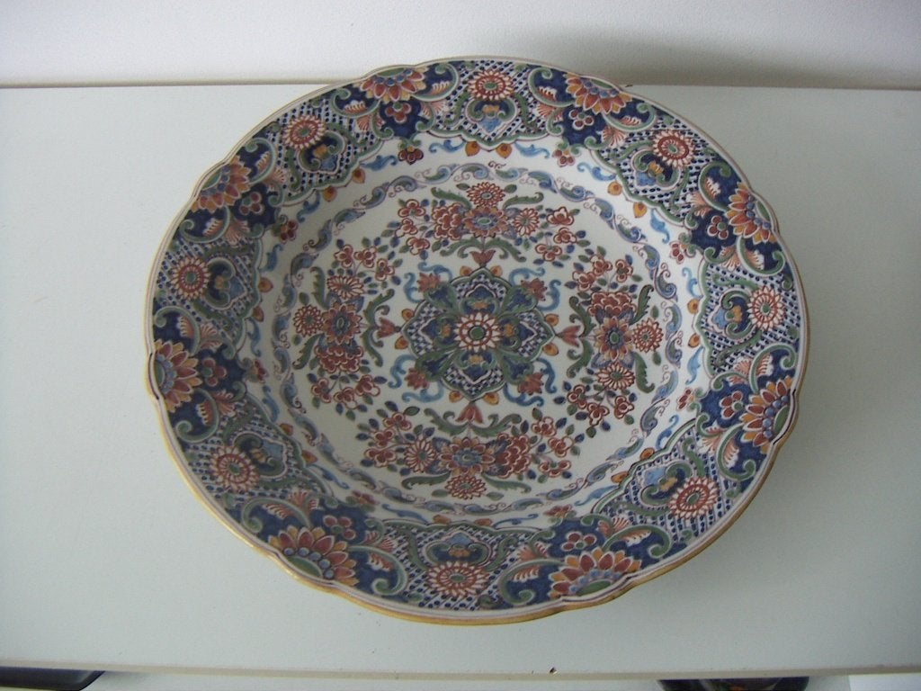 Makkum Tichelaar keramiek schaal jr.1940-1960., Meerkleurig, Handgemaakt, Ophalen of Verzenden, Zo goed als nieuw