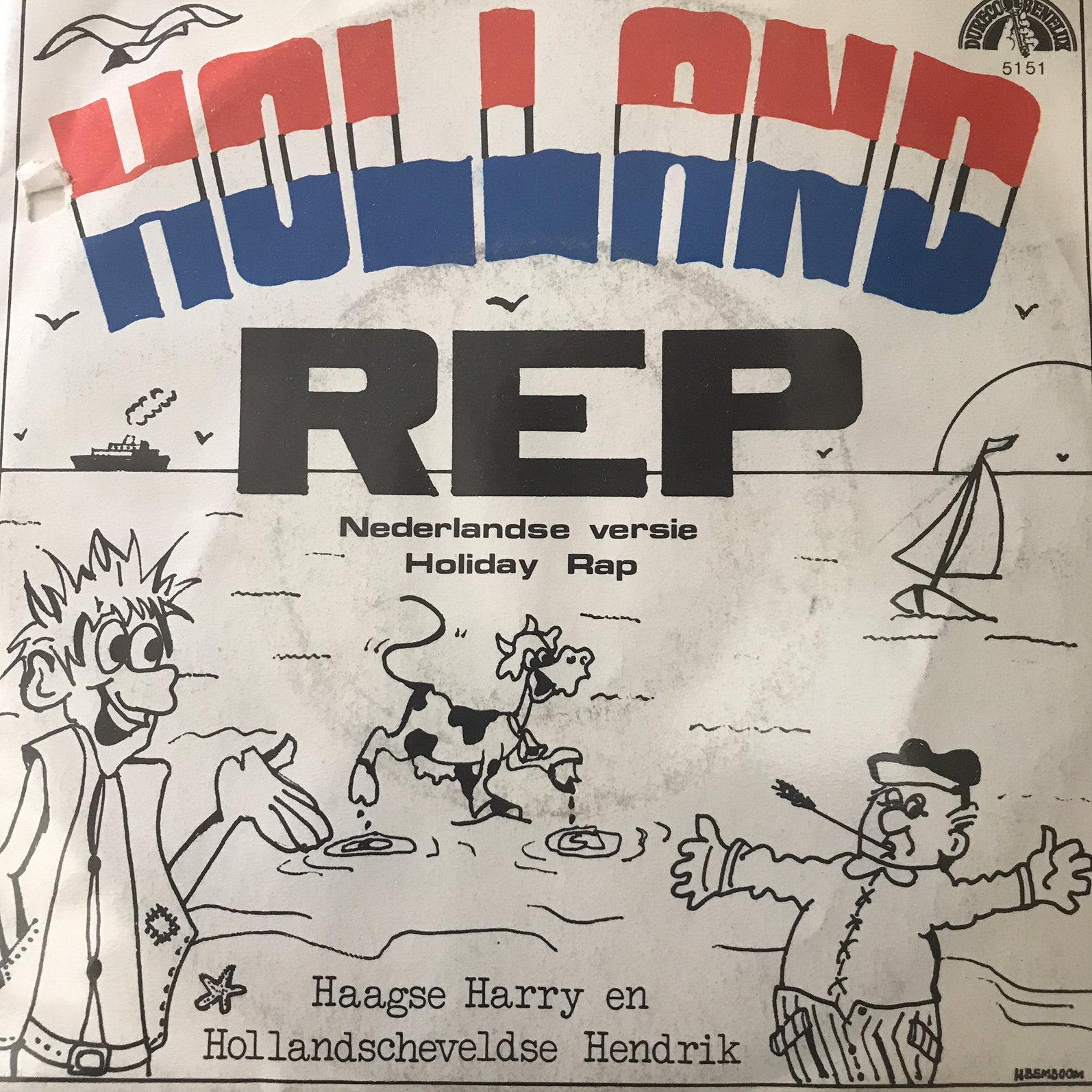 Haagse Harrie - Holland Rap (Cover v Holiday Rap MC Miker G), Ophalen of Verzenden