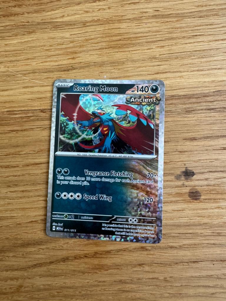 Pokémon Roaring Moon 011/015 Ancient kaart, Ophalen of Verzenden, Zo goed als nieuw, Losse kaart