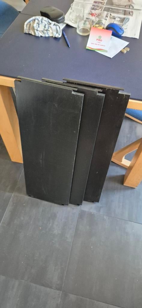 Zwarte houten Lundia boekenplanken 80x28,5 cm, Ophalen of Verzenden, Gebruikt