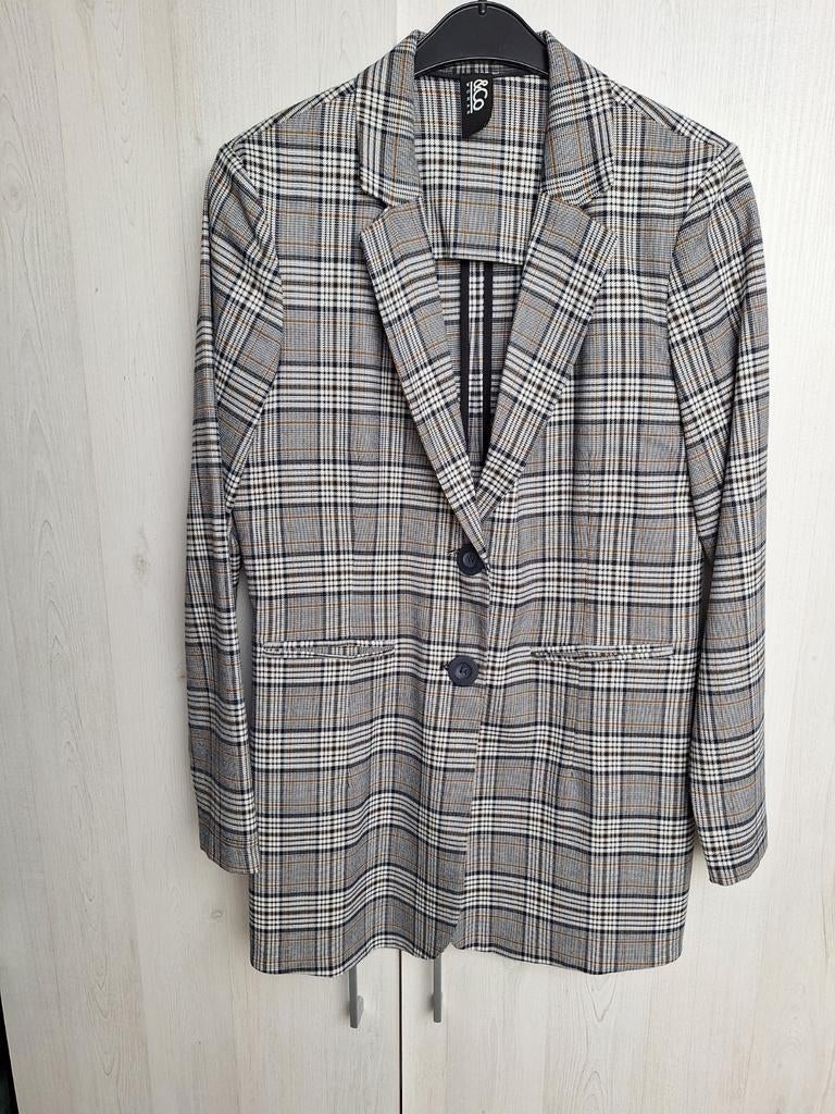 &CoWomen maat M blazer jasje colbert ruit zwart grijs, Kleding | Dames, Ophalen of Verzenden, Zo goed als nieuw, Maat 38/40 (M)