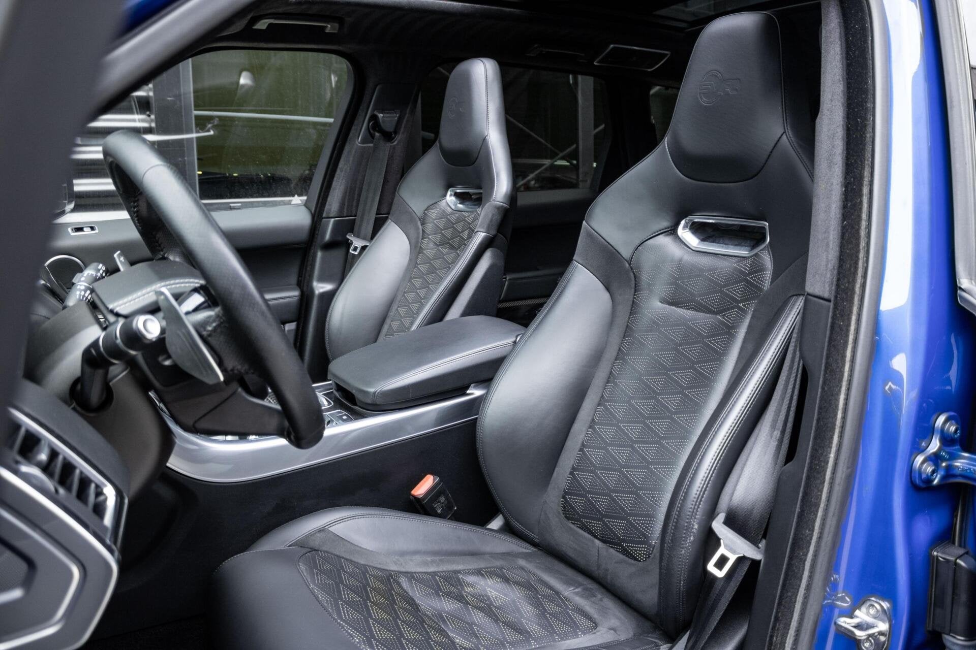 Land Rover Range Rover Sport SVR 5.0 V8 SC | PANO | TREKHAAK, Auto's, Blauw, 3000 kg, Leder, Bedrijf