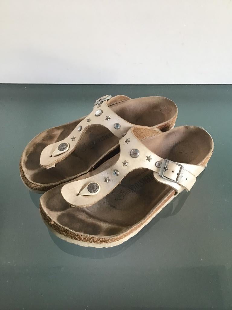 Birkenstock Gizeh 38 | Beige | Gratis verzenden, Slippers, Verzenden, Beige, Zo goed als nieuw