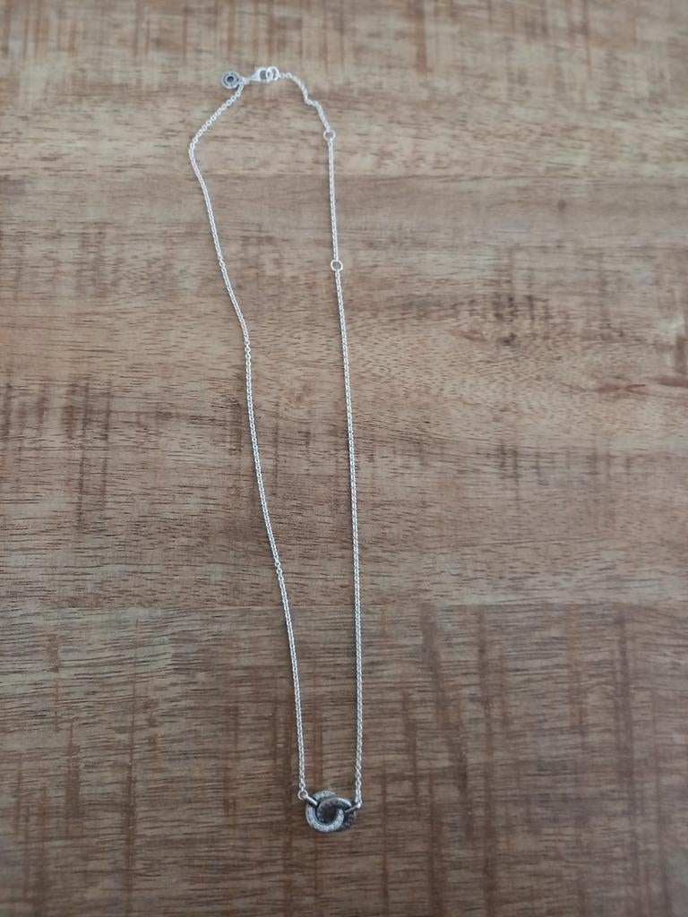 Pandora Signature zilveren ketting, Ophalen of Verzenden, Zo goed als nieuw, Zilver, Pandora