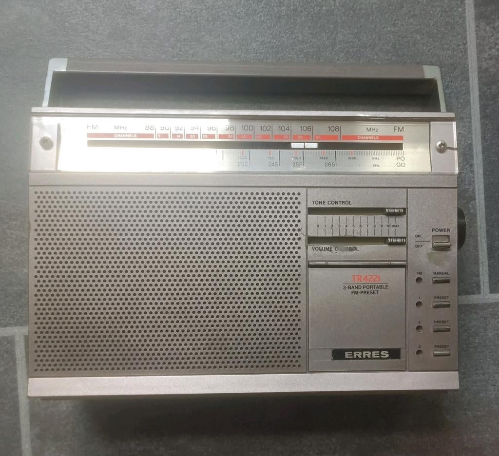 Erres vintage draagbare radio TR 4221, Ophalen of Verzenden