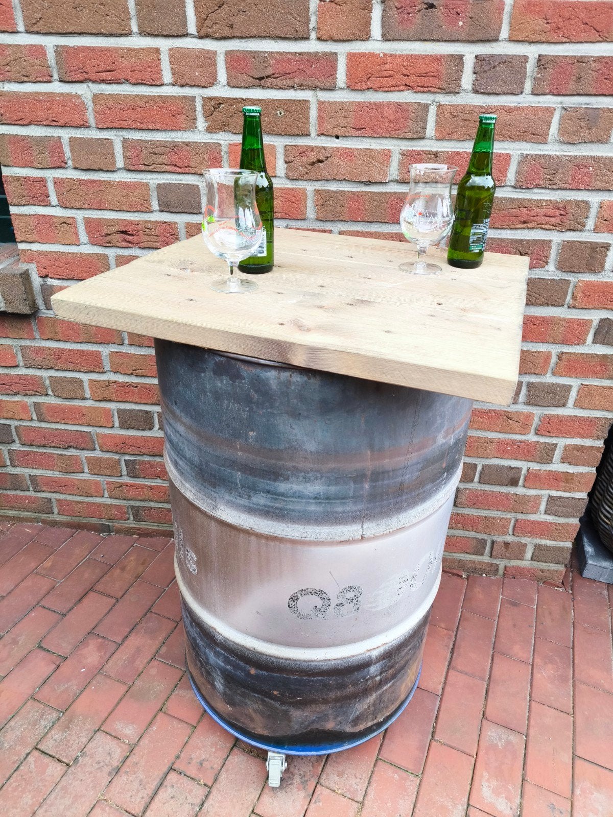 statafel rustieke vat mancave tafel party feest Outdoor keet, Ophalen