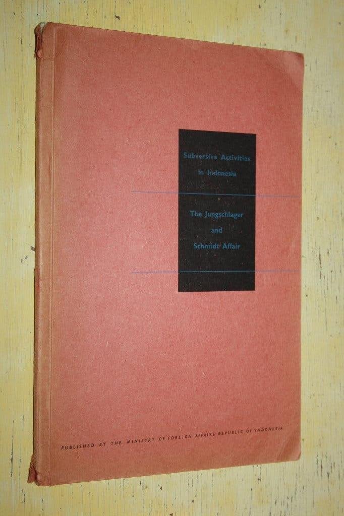 Subversive Activities in Indonesia Indonesie Jungschlager, Boeken, Ophalen of Verzenden, Gelezen