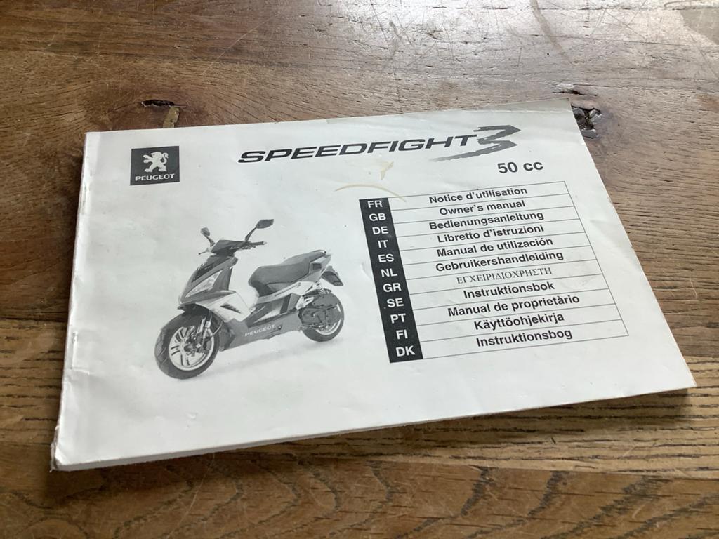 Peugeot Speedfight 3, handleiding, ook Nederlands talig!, Verzenden