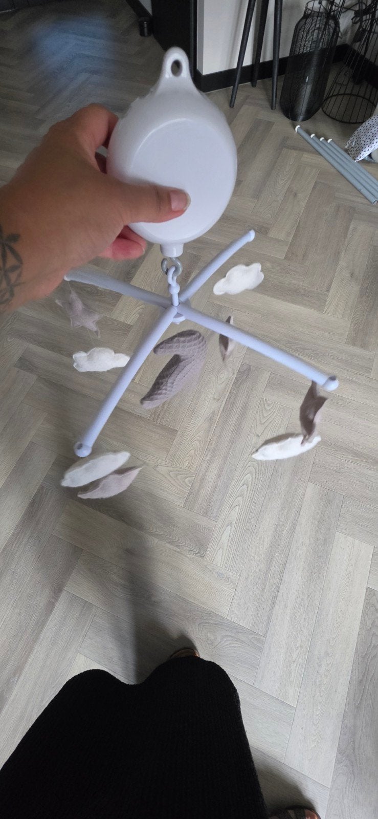 Handgemaakte muziekmobiel met vogeltjes geluid - Nieuw, Kinderen en Baby's, Ophalen, Nieuw, Mobiel, Met geluid