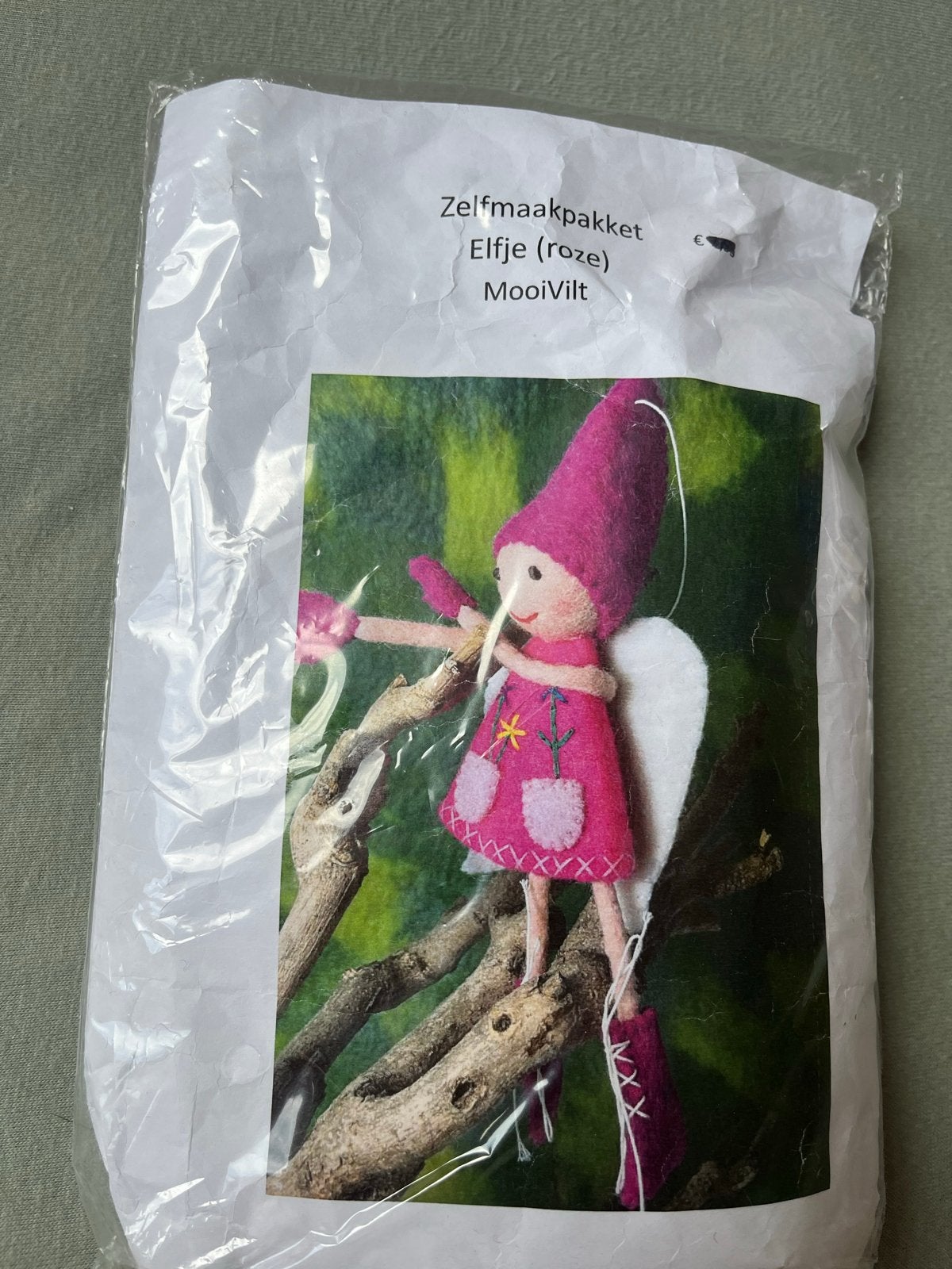 Zelfmaakpakket Elfje (roze) - MooiVilt, Roze, Fantasie, Handgemaakt, Textiel