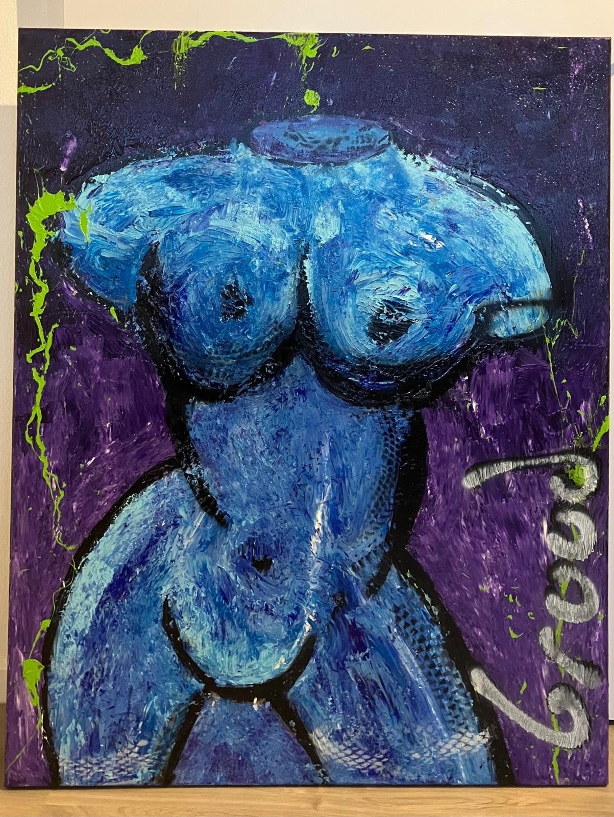 Herman Brood replica olieverf 80x100 cm op doek voor Peko, Antiek en Kunst, Kunst | Schilderijen | Klassiek, Portret of Personen