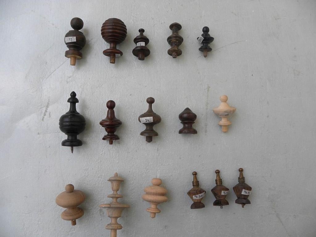 Houten ornamenten, tollen in doos Remonte 2, Antiek en Kunst, Ophalen of Verzenden