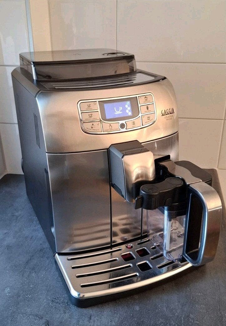 koffiemachine, espressomachine, Gaggia, Afneembaar waterreservoir, Zo goed als nieuw, 4 tot 10 kopjes, Koffiebonen