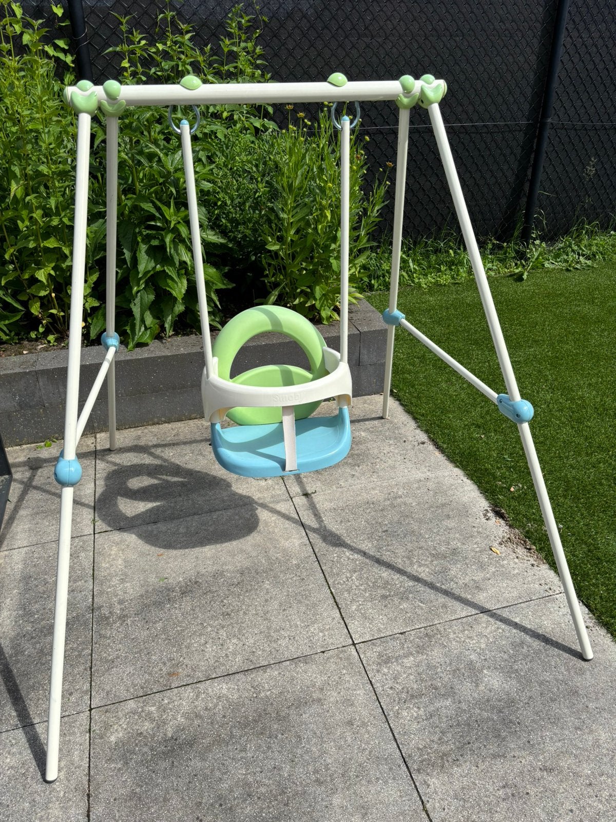 Smoby metalen babyschommel, Kinderen en Baby's, Speelgoed | Buiten | Speeltoestellen, Ophalen of Verzenden, Zo goed als nieuw