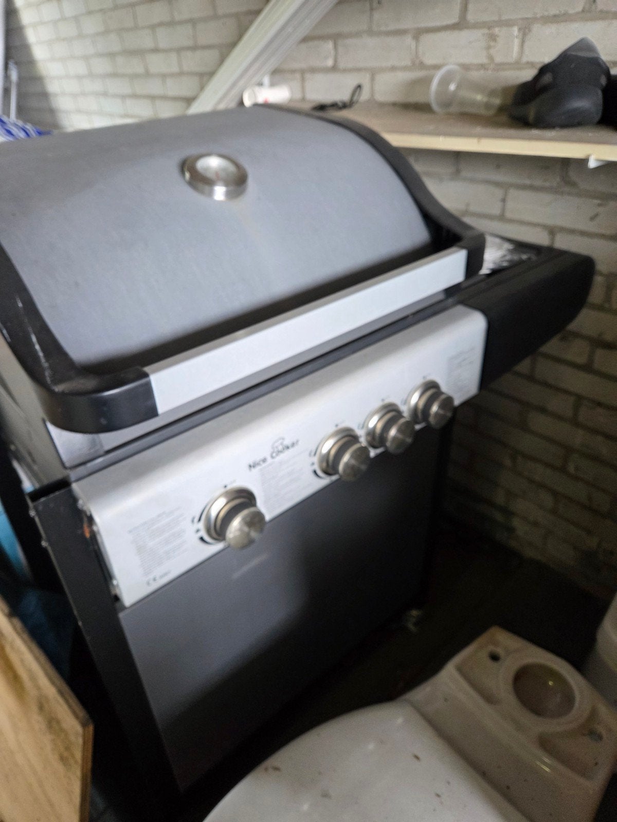 Nice Cooker gasbarbecue met zijbrander, Ophalen of Verzenden, Gebruikt, Nice Cooker