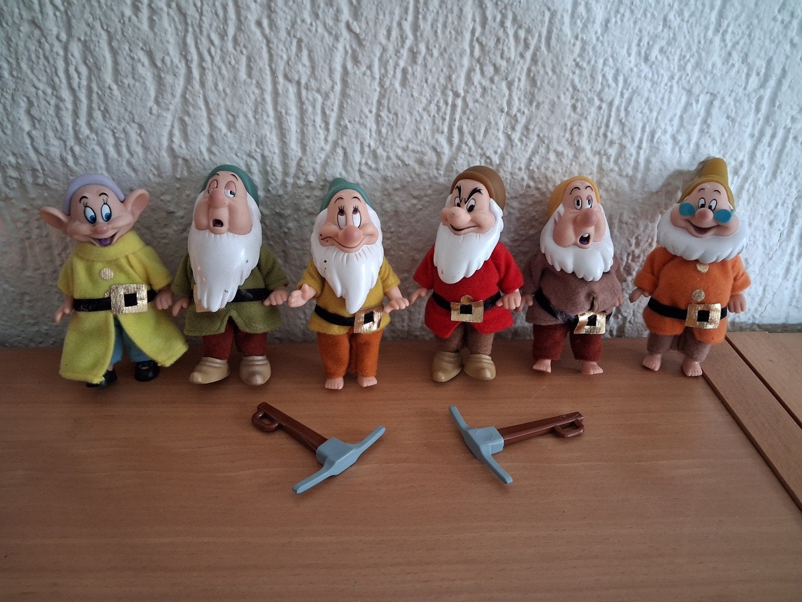 6 dwergen van Sneeuwwitje - Disney, Ophalen of Verzenden, Sneeuwwitje of Doornroosje, Gebruikt, Beeldje of Figuurtje