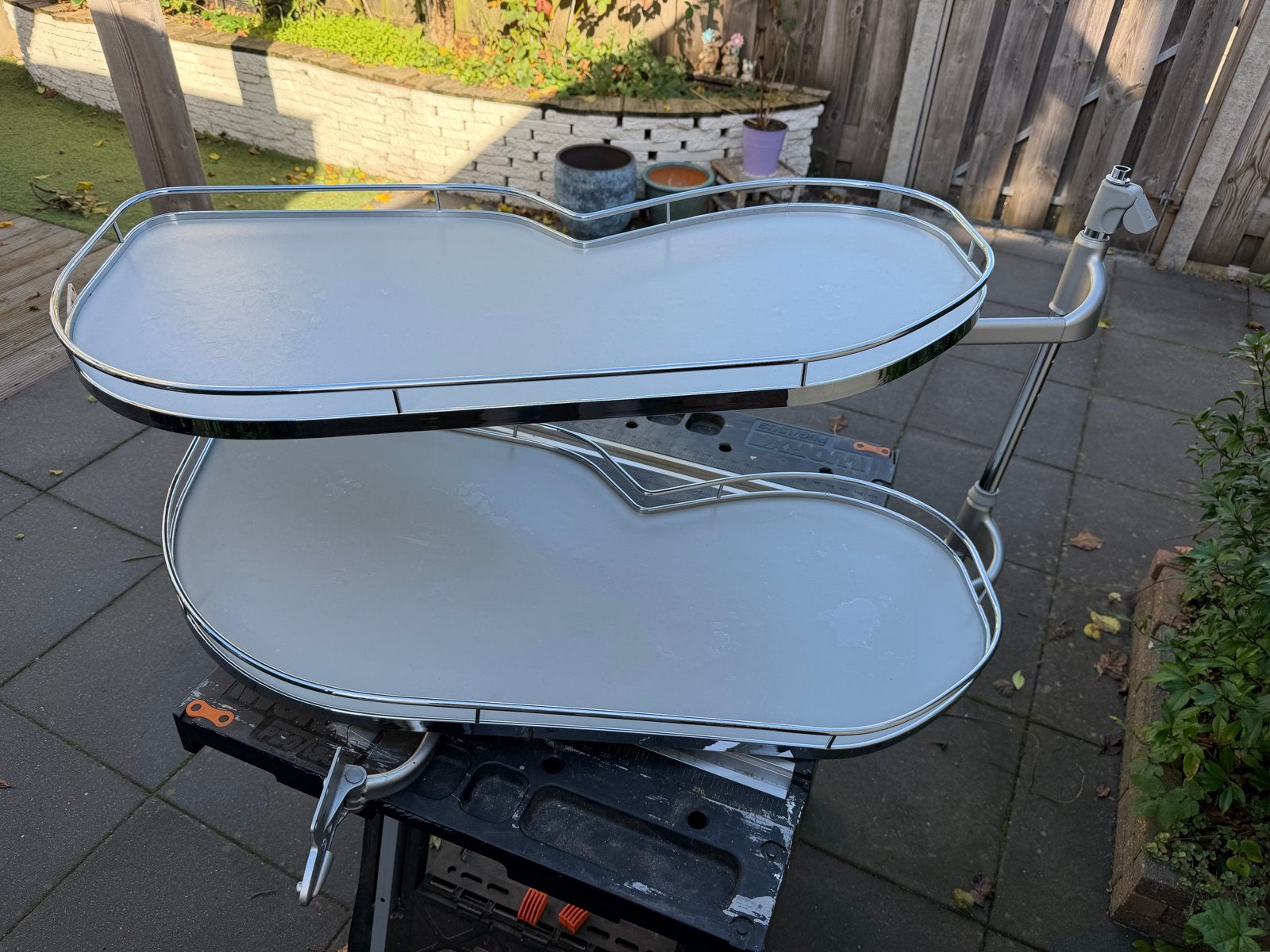 Handige Keuken Hoekkast met Draaiplateaus, Ophalen, Metaal, Grijs, Overige merken