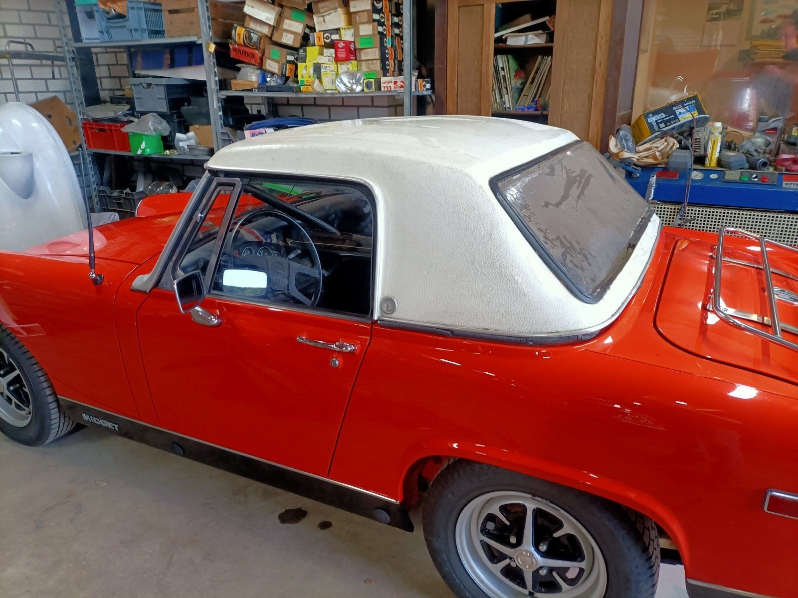 mg midget hardtop, Ophalen