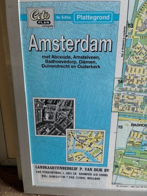 Plattegrond / stadkaart Amsterdam