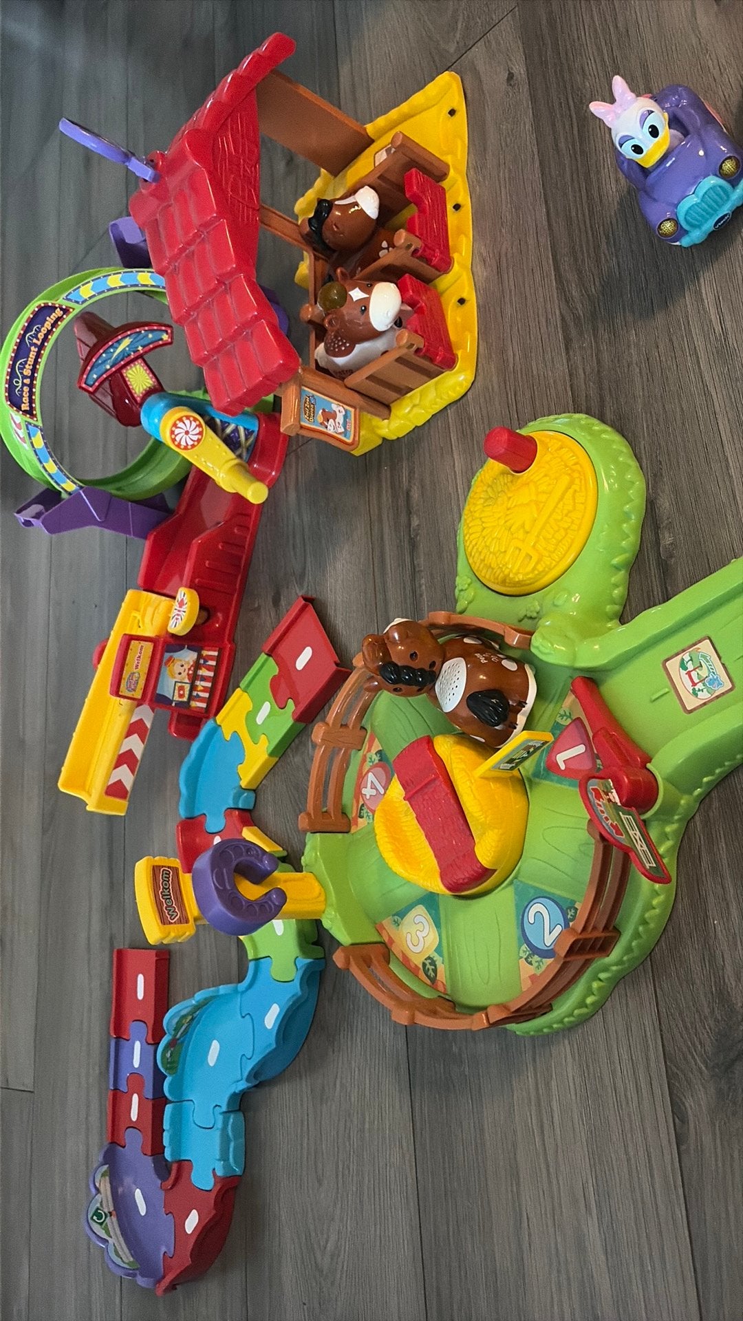 Grote set vtech toettoet auto’s, Ophalen, Zo goed als nieuw
