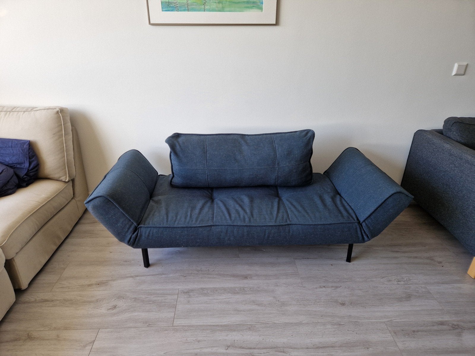 Slaapbank met verstelbare leuningen, Ophalen, Gebruikt, 75 tot 100 cm
