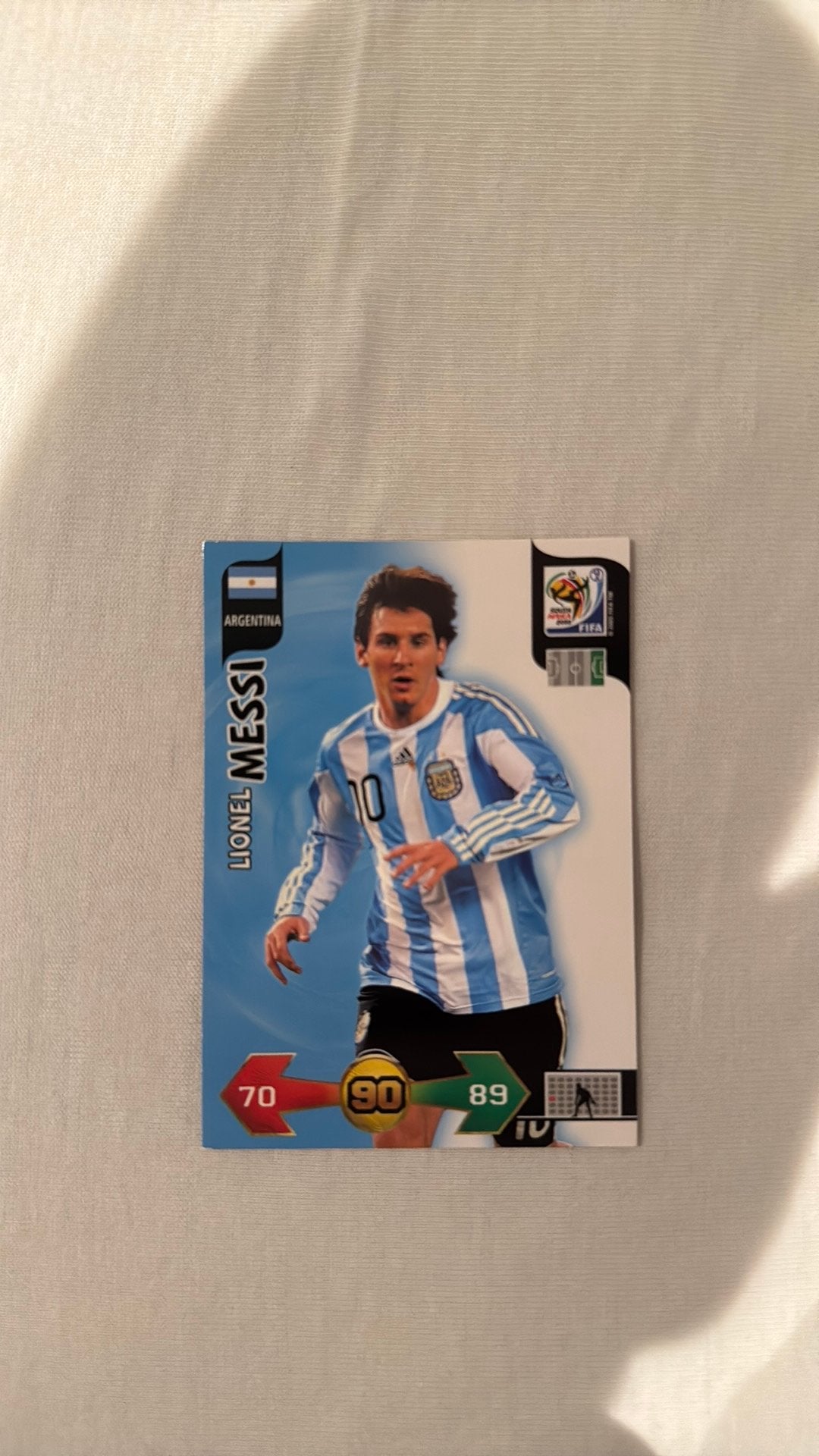 Lionel Messi 2010 Panini Adrenalyn XL World Cup (UK Edition), Verzamelen, Sportartikelen en Voetbal, Ophalen, Zo goed als nieuw