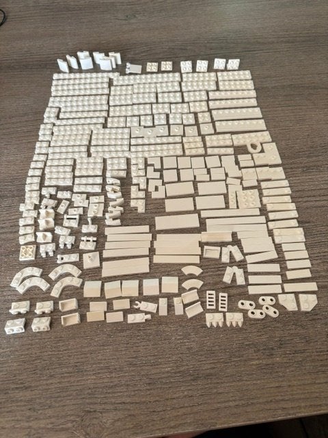 lego friends, moc div.  basis plaatjes wit  (zie foto's), Ophalen of Verzenden, Zo goed als nieuw, Losse stenen, Lego