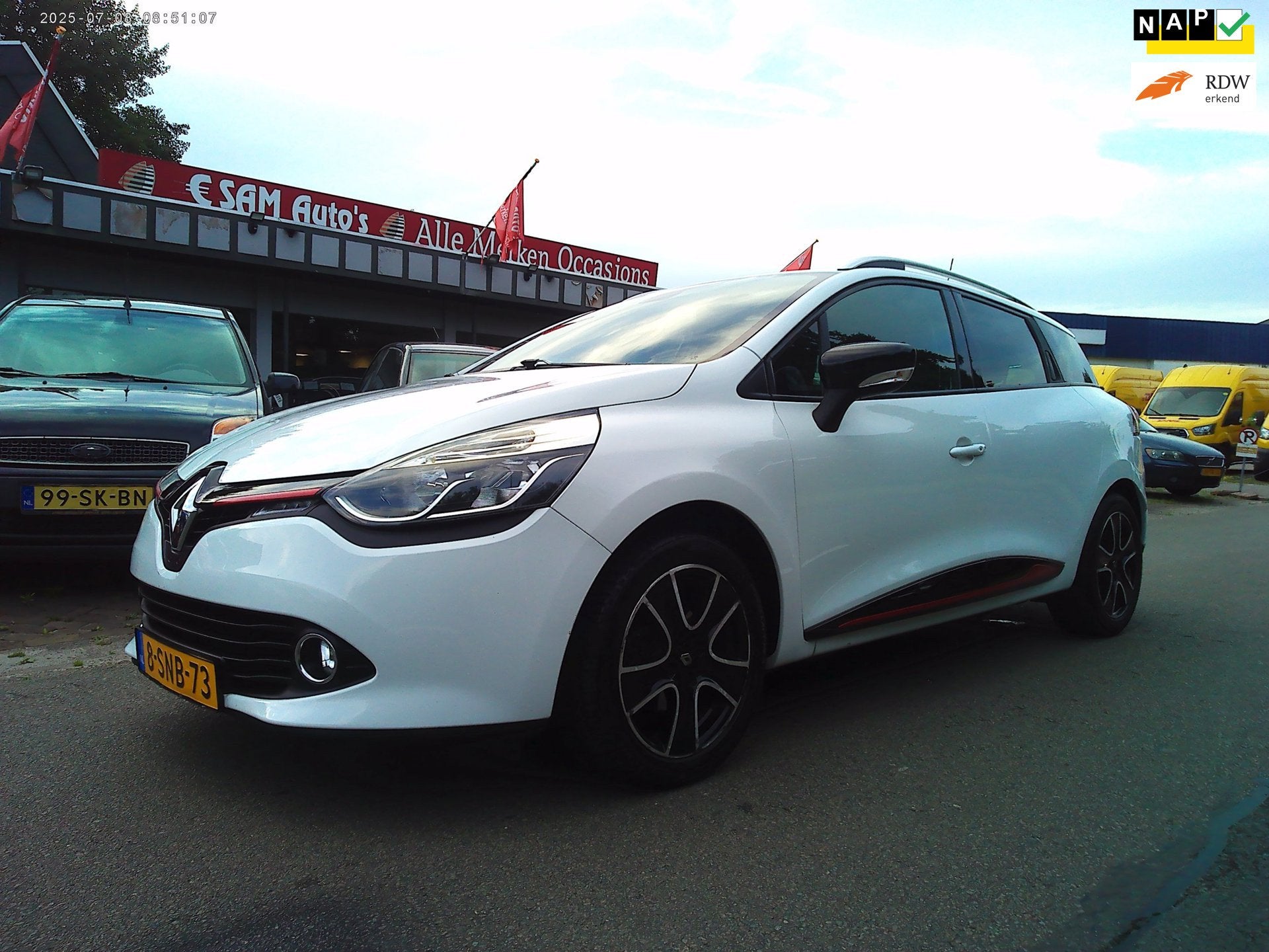 Renault Clio Estate 0.9 TCe Dynamique (NAVI+Airco ), Voorwielaandrijving, Wit, Origineel Nederlands, 90 pk