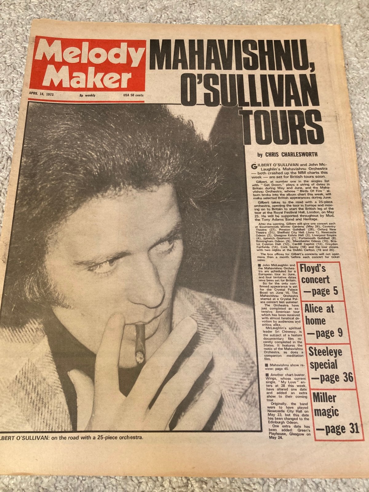 MELODY MAKER 1973 GEORDIE Dianna Ross ALICE COOPER Nazareth, Boeken, Ophalen of Verzenden, Muziek, Film of Tv