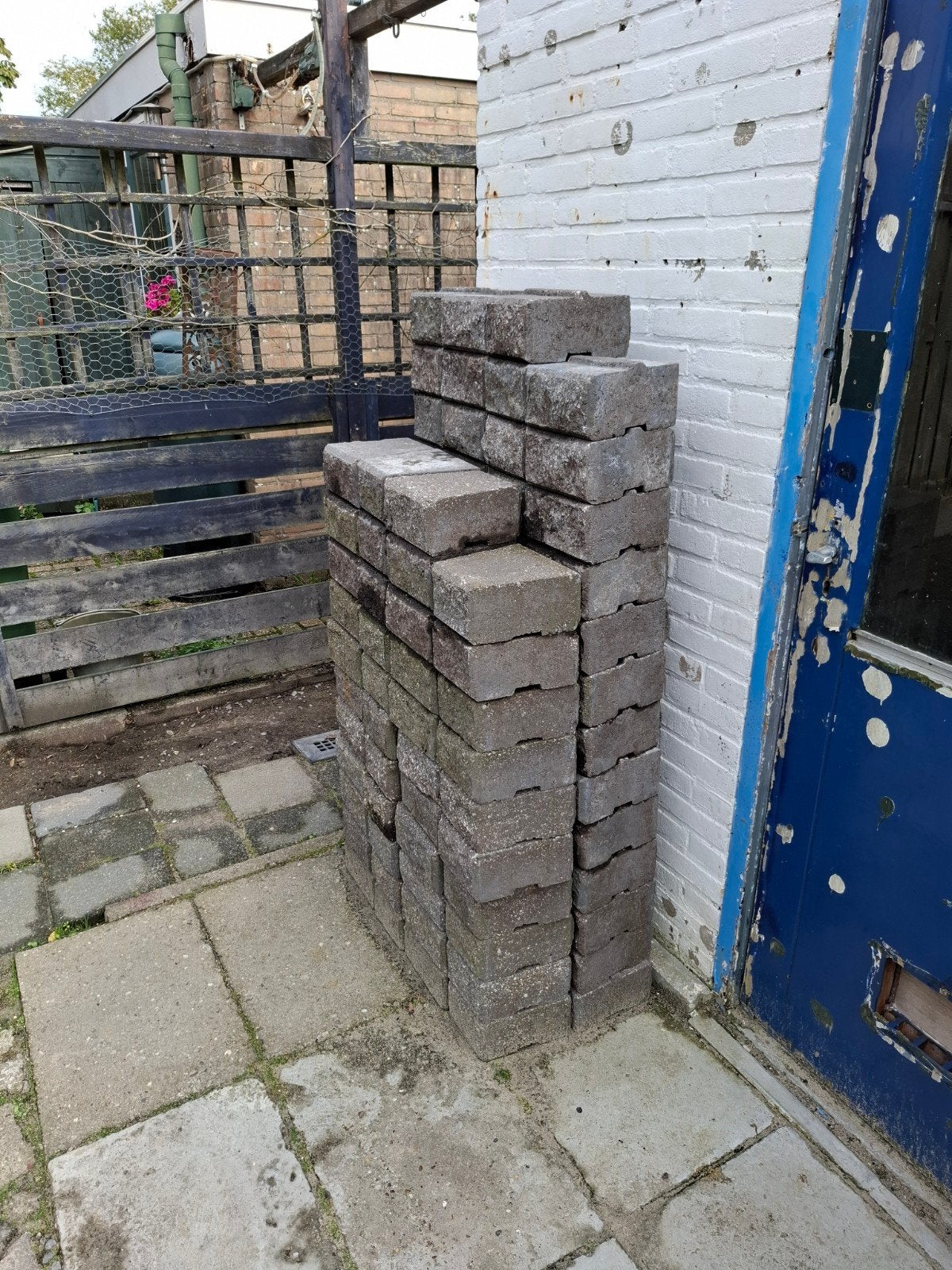 stoeptegels GRATIS, Tuin en Terras, Ophalen, Gebruikt, Beton, Terrastegels