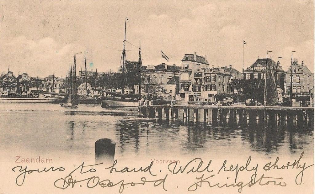 Zaandam, Verzamelen, Ansichtkaarten | Nederland, Verzenden, Voor 1920, Gelopen, Noord-Holland