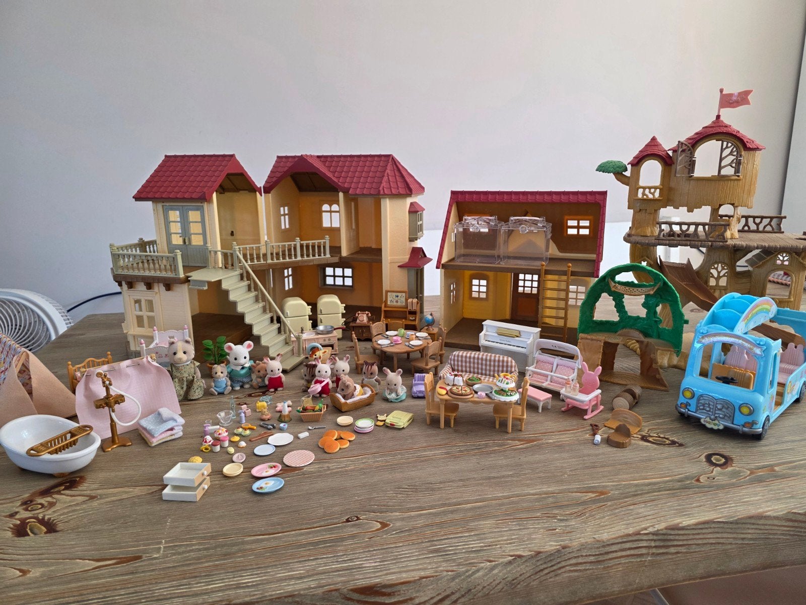 super grote set van Sylvanian Families, Kinderen en Baby's, Speelgoed | Poppenhuizen, Ophalen, Zo goed als nieuw, Poppenhuis