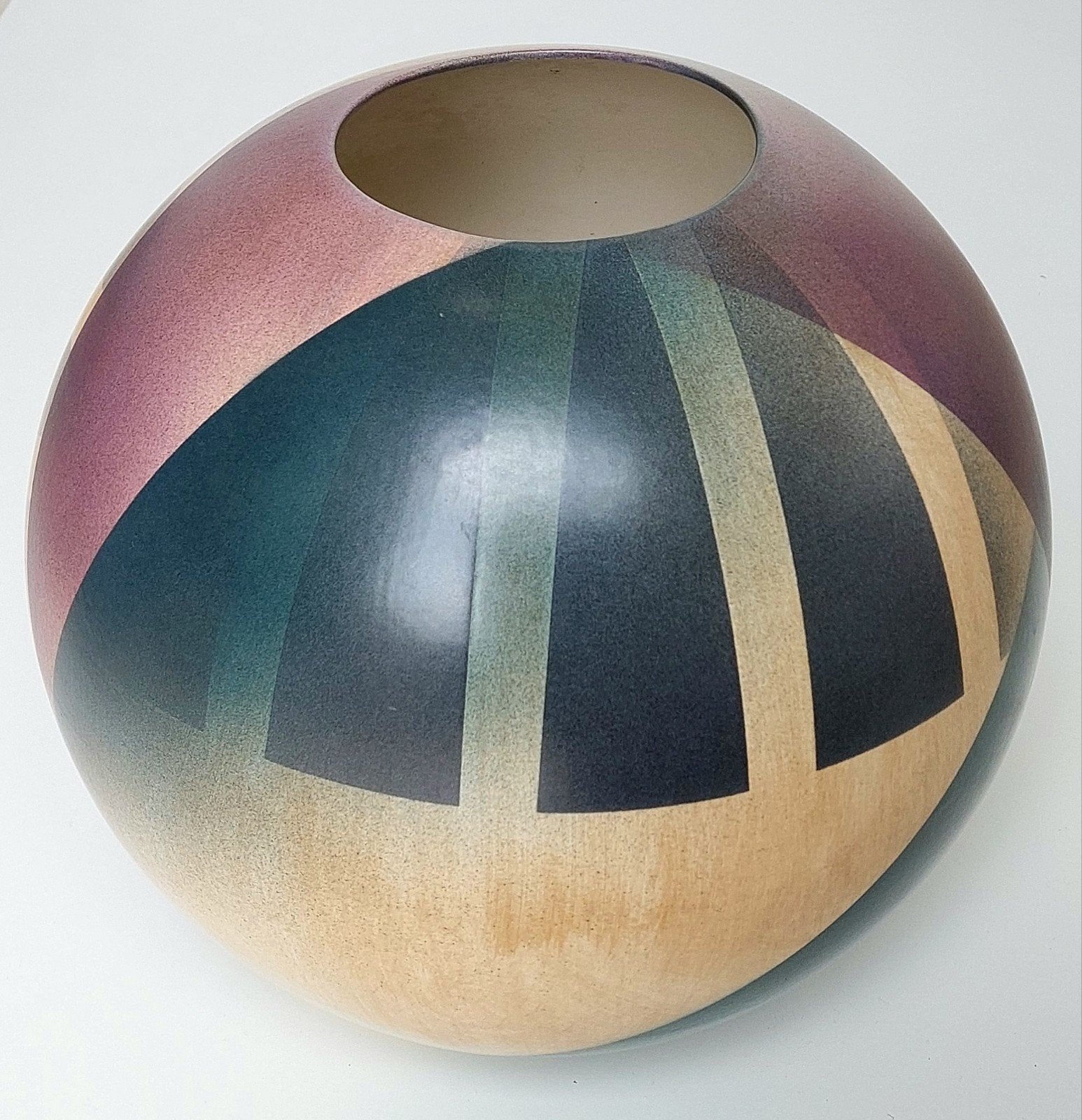 Vintage Post Modern Design Vaas John Bergen Studio Pottery, Ophalen of Verzenden